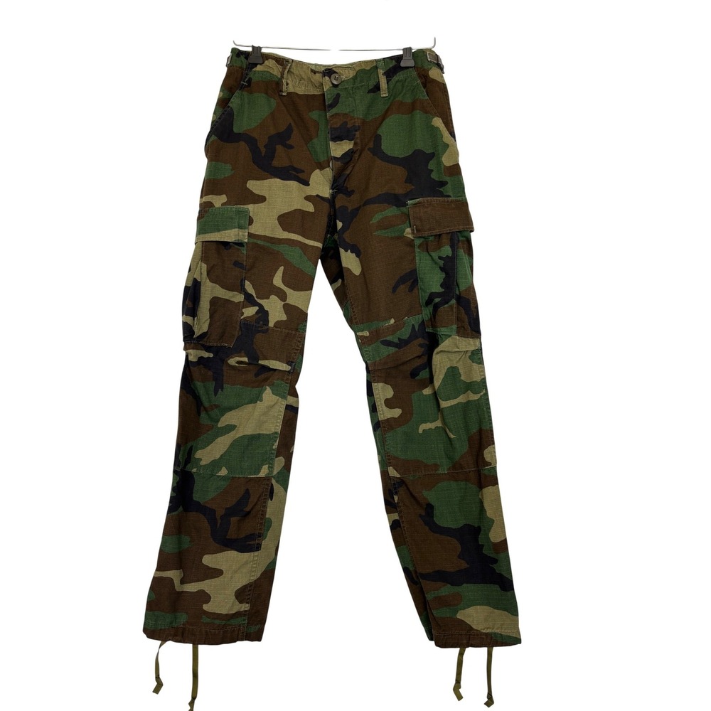 US Military BDU Pants Mens Small Short Woodland Camo Combat Trousers Cargo